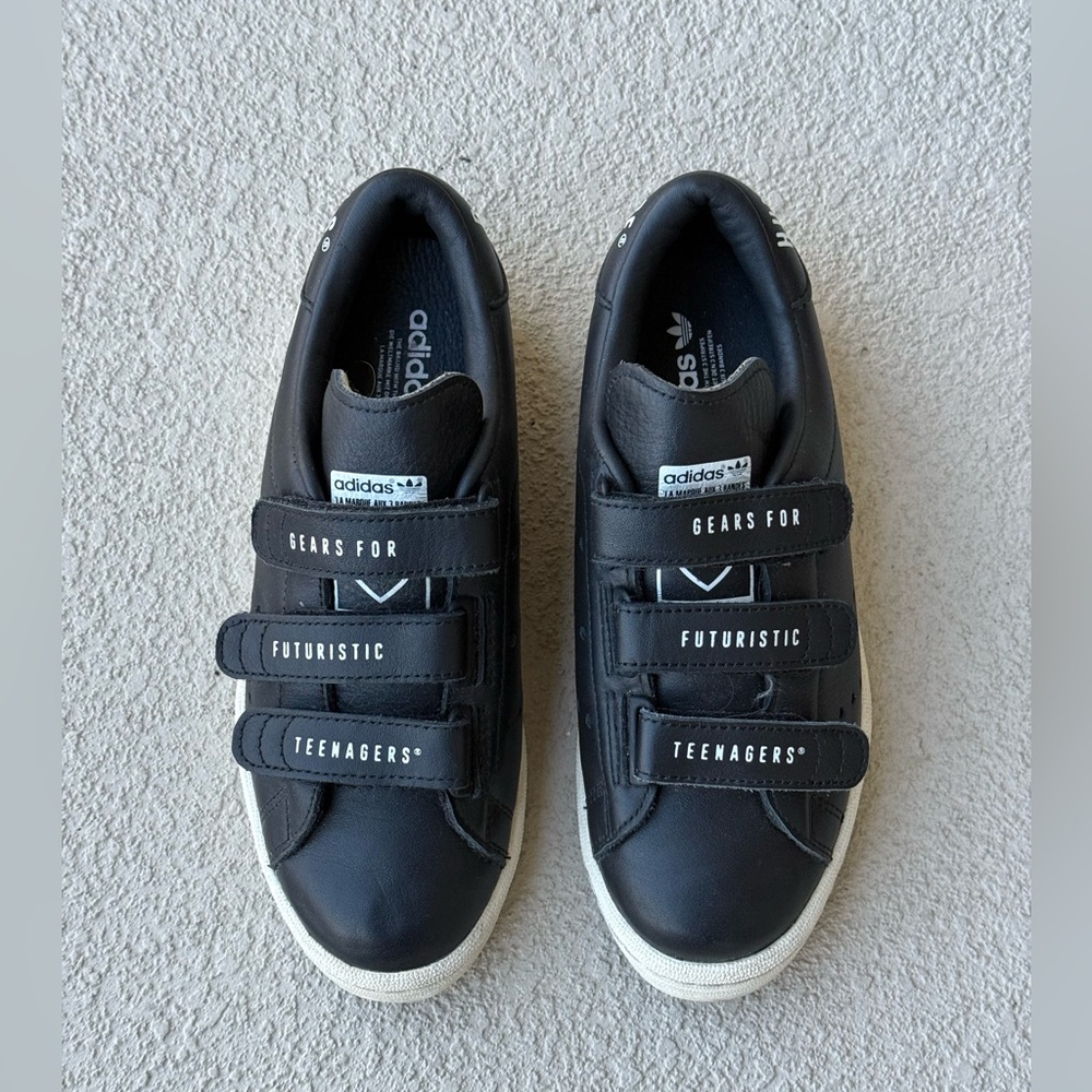 Human Made x Adidas UNOFCL Consortium Leather sneakers 'Core Black' FZ1712 M4/W6 - Picture 4 of 11